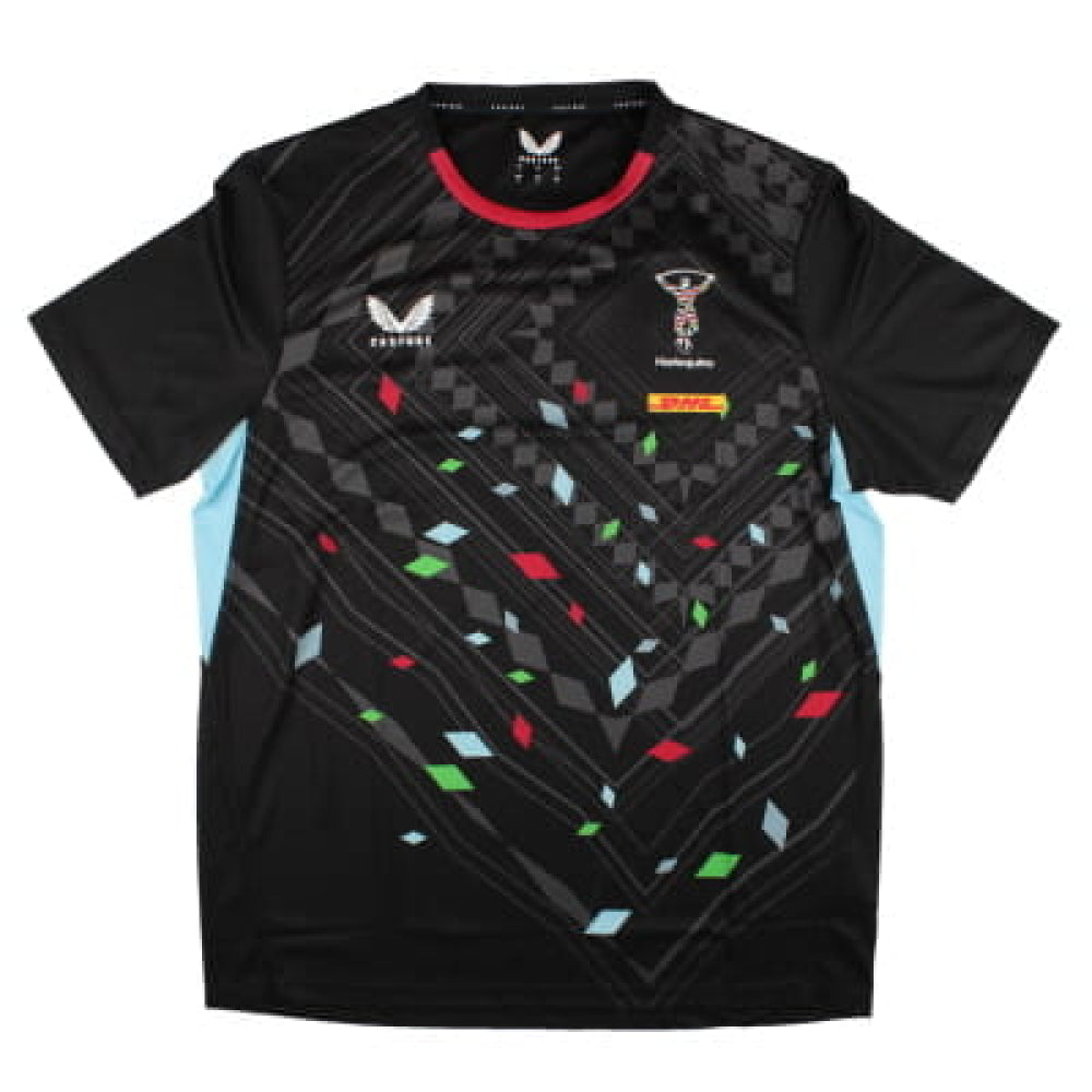 2022-2023 Harlequins Training T-Shirt (Black) Product - Training Shirts Castore