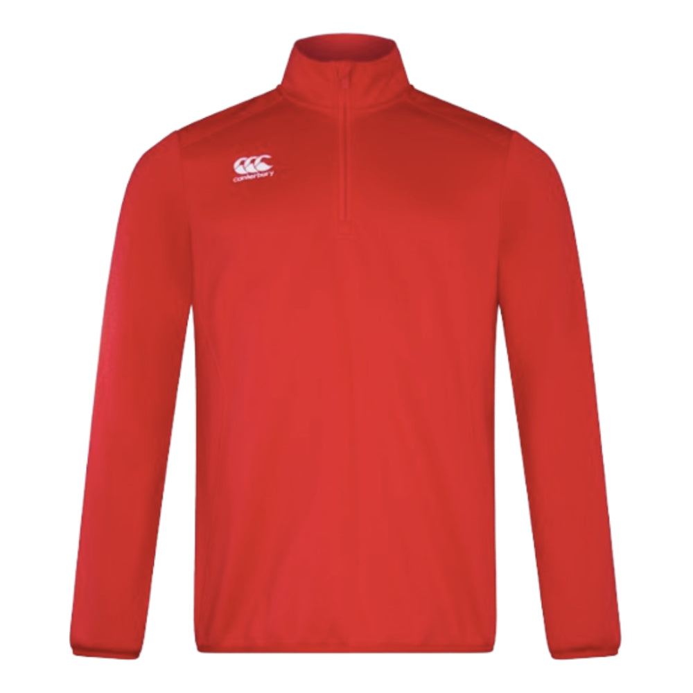 Canterbury Mens Club Half Zip Mid Layer Top (Red) Product - Training Shirts Canterbury   