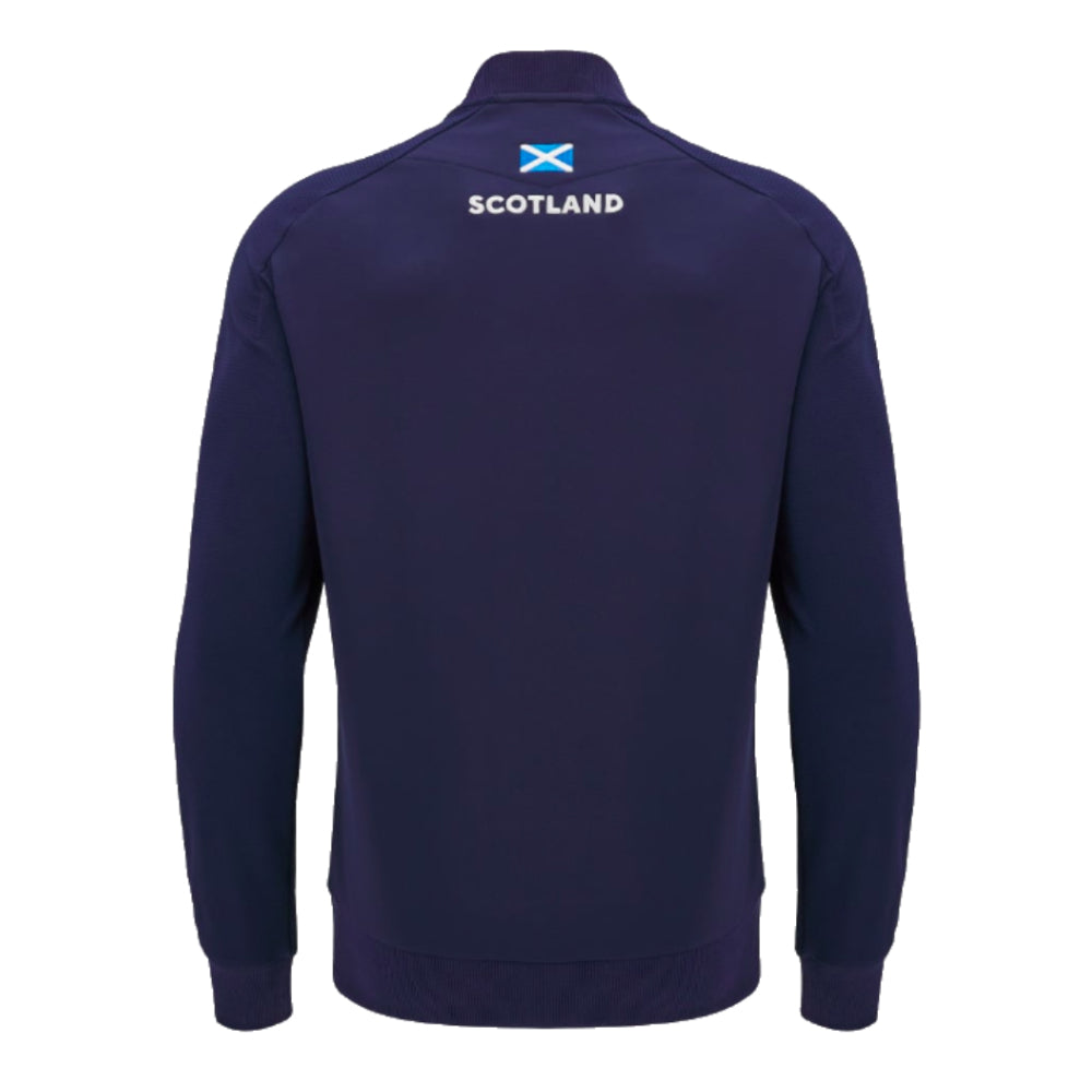 2024-2025 Scotland Rugby Anthem Full Zip Top (Navy) Product - Jackets Macron   