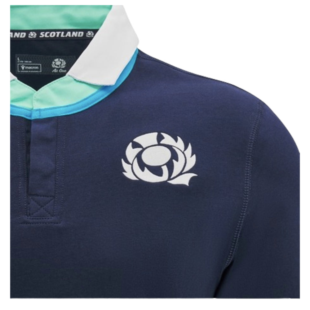 2024-2025 Scotland Rugby Home LS Cotton Shirt Product - Football Shirts Macron   