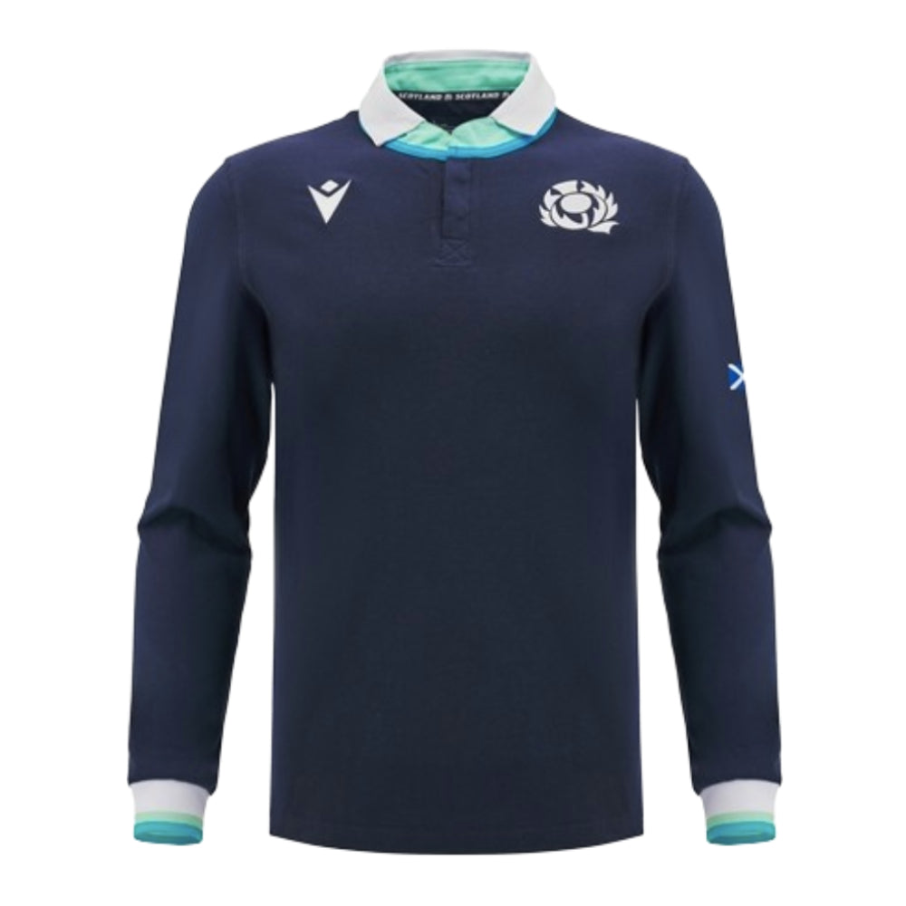 2024-2025 Scotland Rugby Home LS Cotton Shirt Product - Football Shirts Macron   