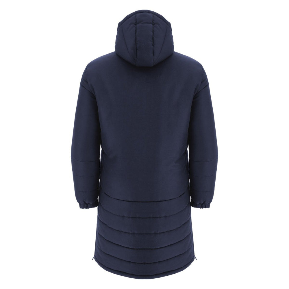 2024-2025 Cardiff Blues Rugby Long Bench Padded Jacket (Navy) Product - Jackets Macron   