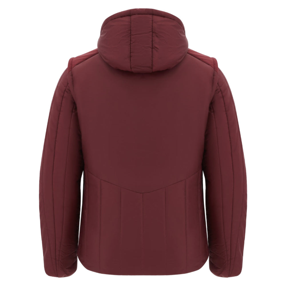 2025-2026 Wales Rugby Travel Bomber Jacket (Deep Red) Product - Jackets Macron