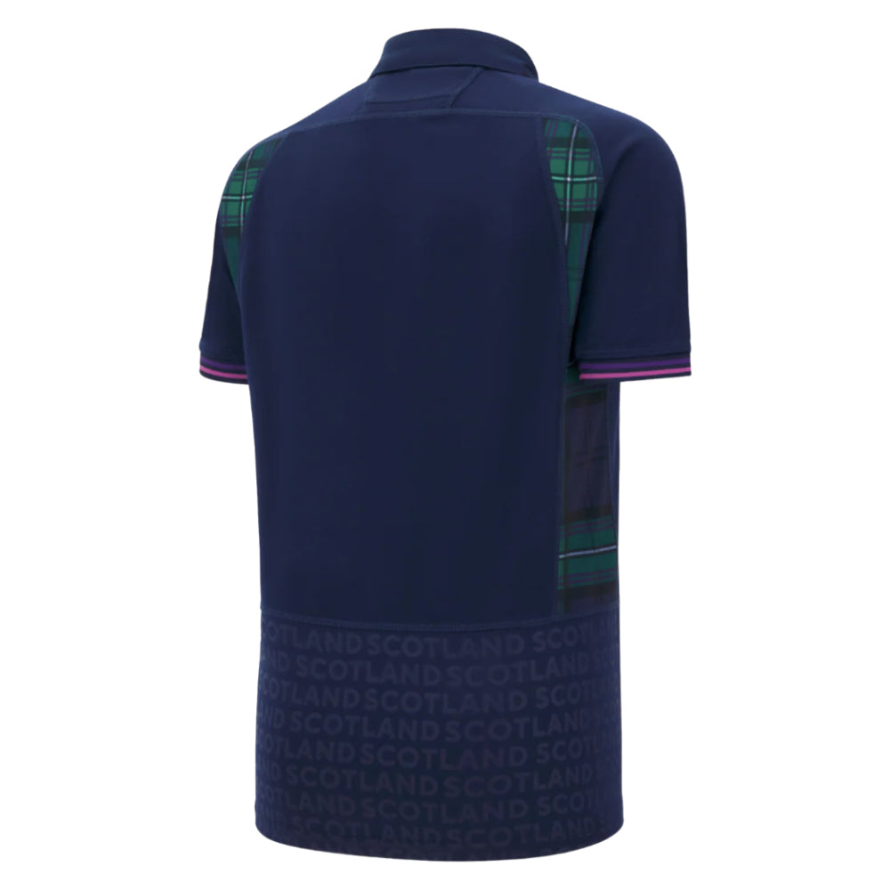 2025-2026 Scotland Home WRWC Poly Rugby Shirt (Kids) (Your Name) Product - Hero Shirts Macron
