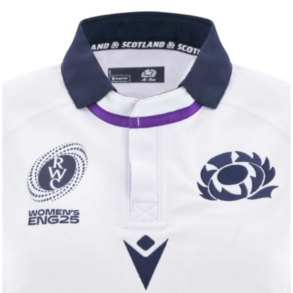 2025-2026 Scotland Away WRWC Rugby Shirt (Womens) Product - Football Shirts Macron