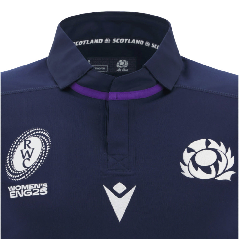 2025-2026 Scotland Home WRWC Poly Rugby Shirt (Womens) Product - Football Shirts Macron