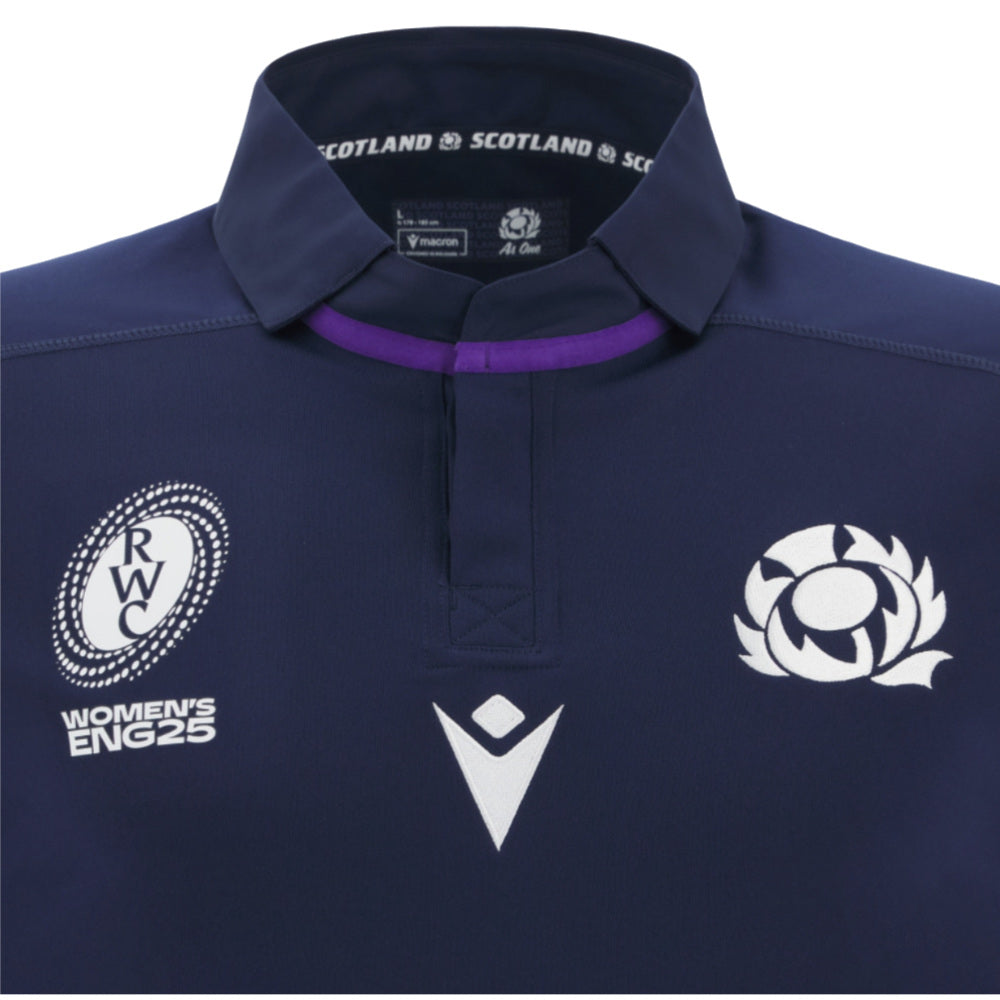 2025-2026 Scotland Home WRWC Poly Rugby Shirt Product - Football Shirts Macron