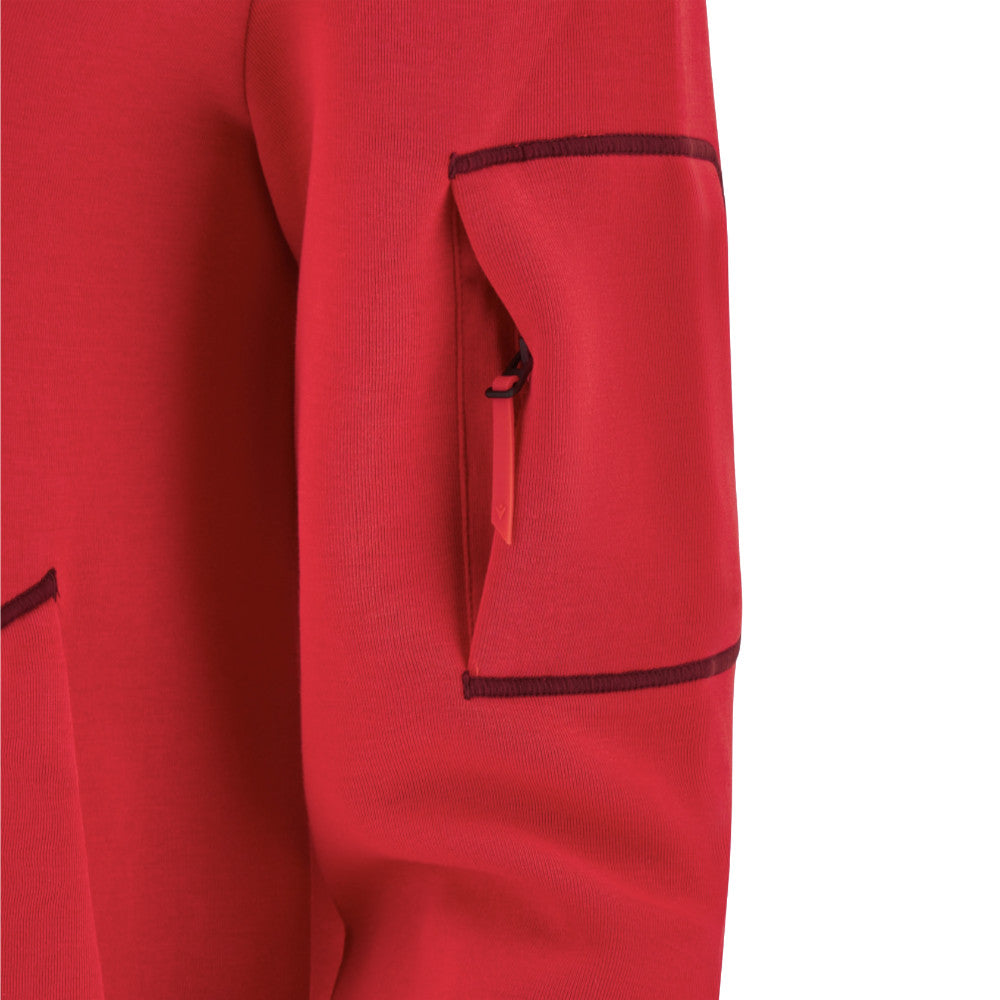 2025-2026 Wales WRU Ath Travel Player Full Zip (Red) Product - Training Tops Macron