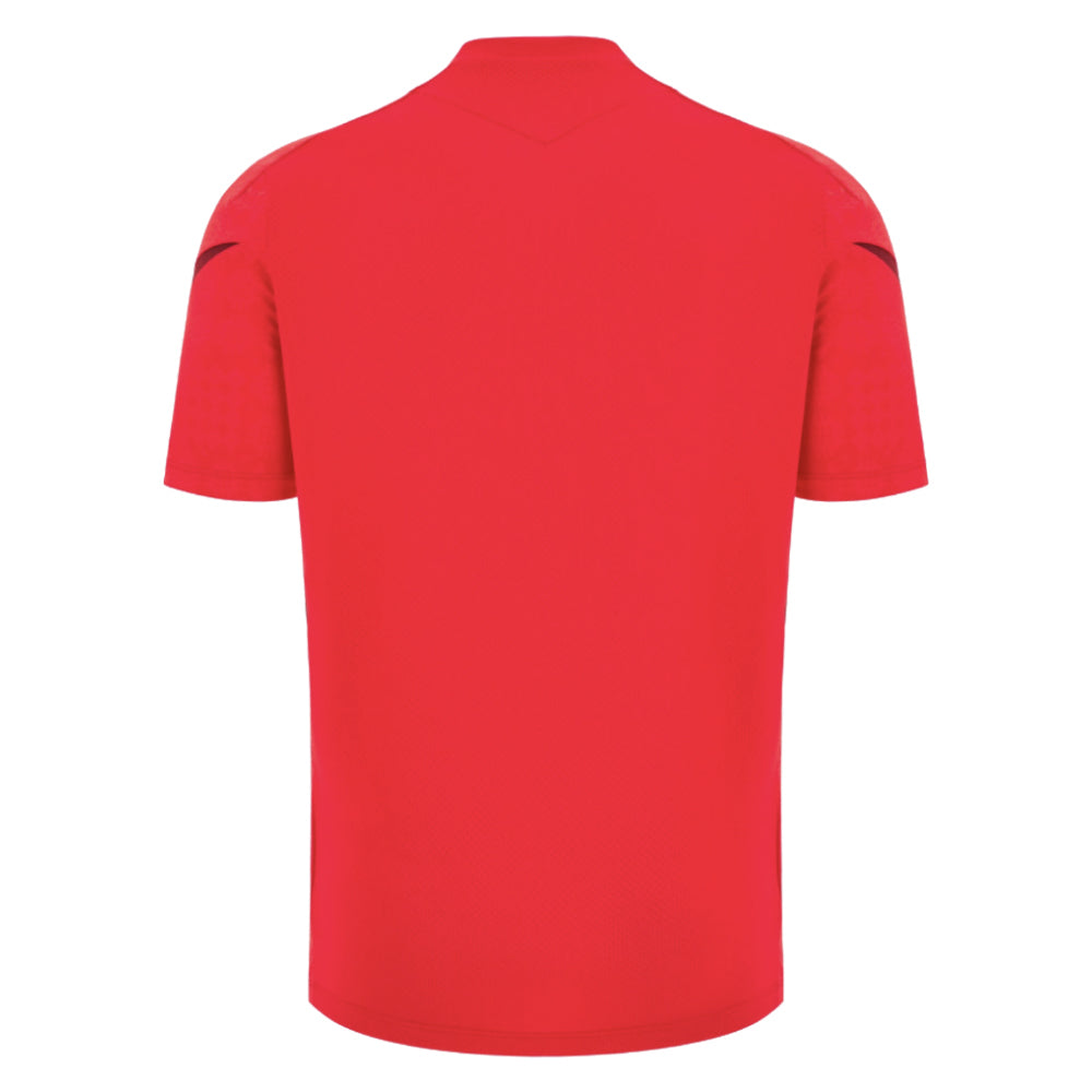 2025-2026 Wales WRU Player Training Shirt (Red) - Kids (Your Name) Product - Hero Shirts Macron
