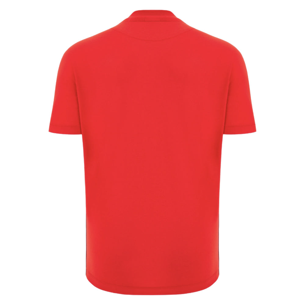 2025-2026 Wales WRU Travel Cotton Tee (Red) - Kids (Your Name) Product - Hero Shirts Macron