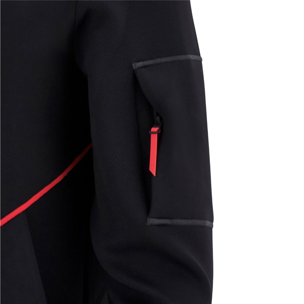 2025-2026 Wales WRU Ath Travel Tech Hoody (Black) Product - Hoodies Macron