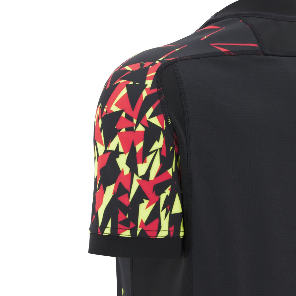 2025-2026 Wales WRU Rugby Training Jersey (Black) Product - Training Shirts Macron