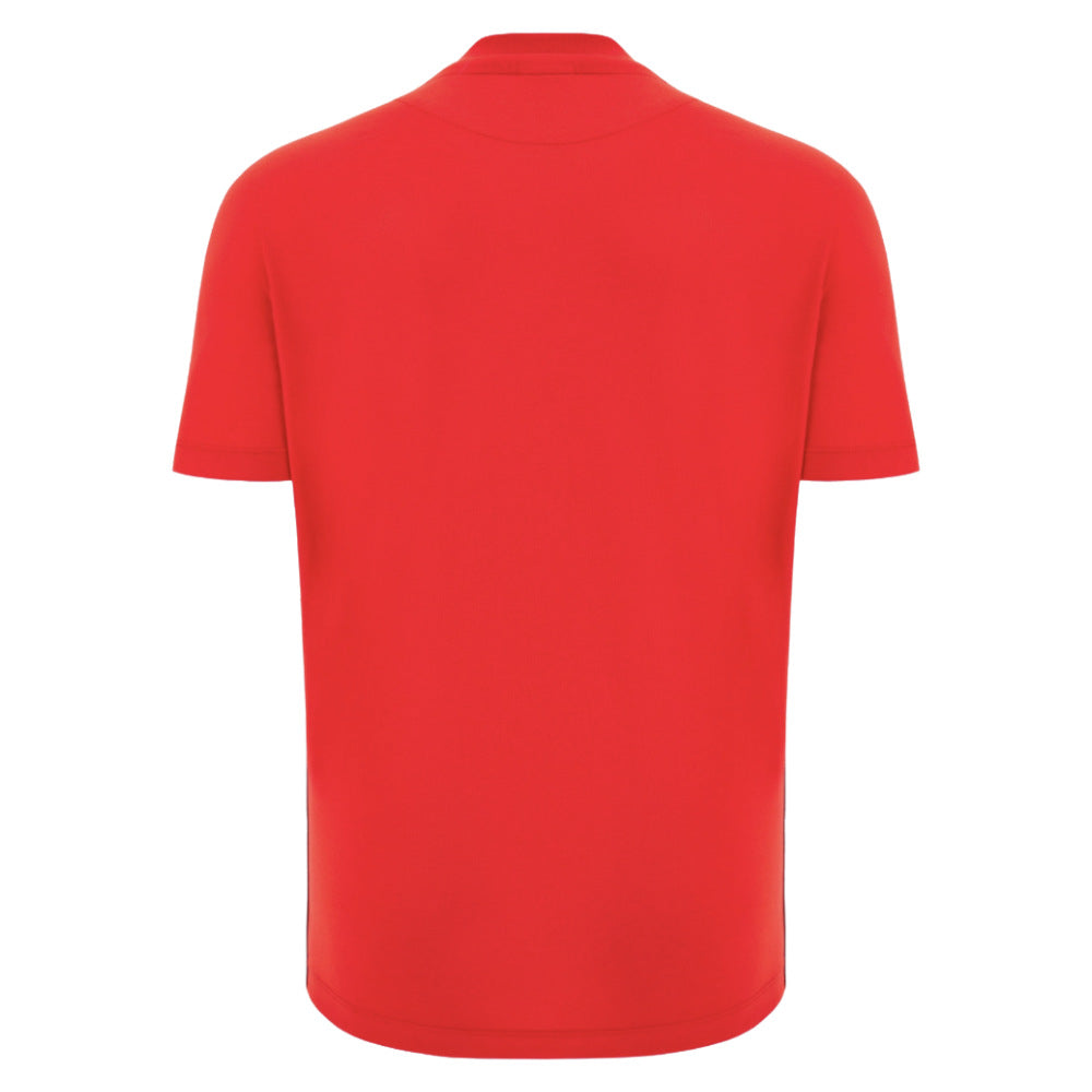 2025-2026 Wales WRU Rugby Travel Cotton Tee (Red) (Your Name) Product - Hero Shirts Macron