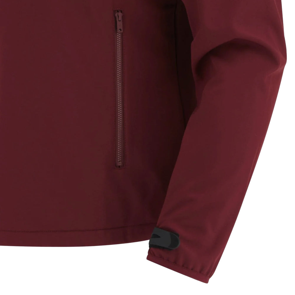 2025-2026 Wales WRU Rugby Travel Softshell Jacket (Deep Red) Product - Jackets Macron