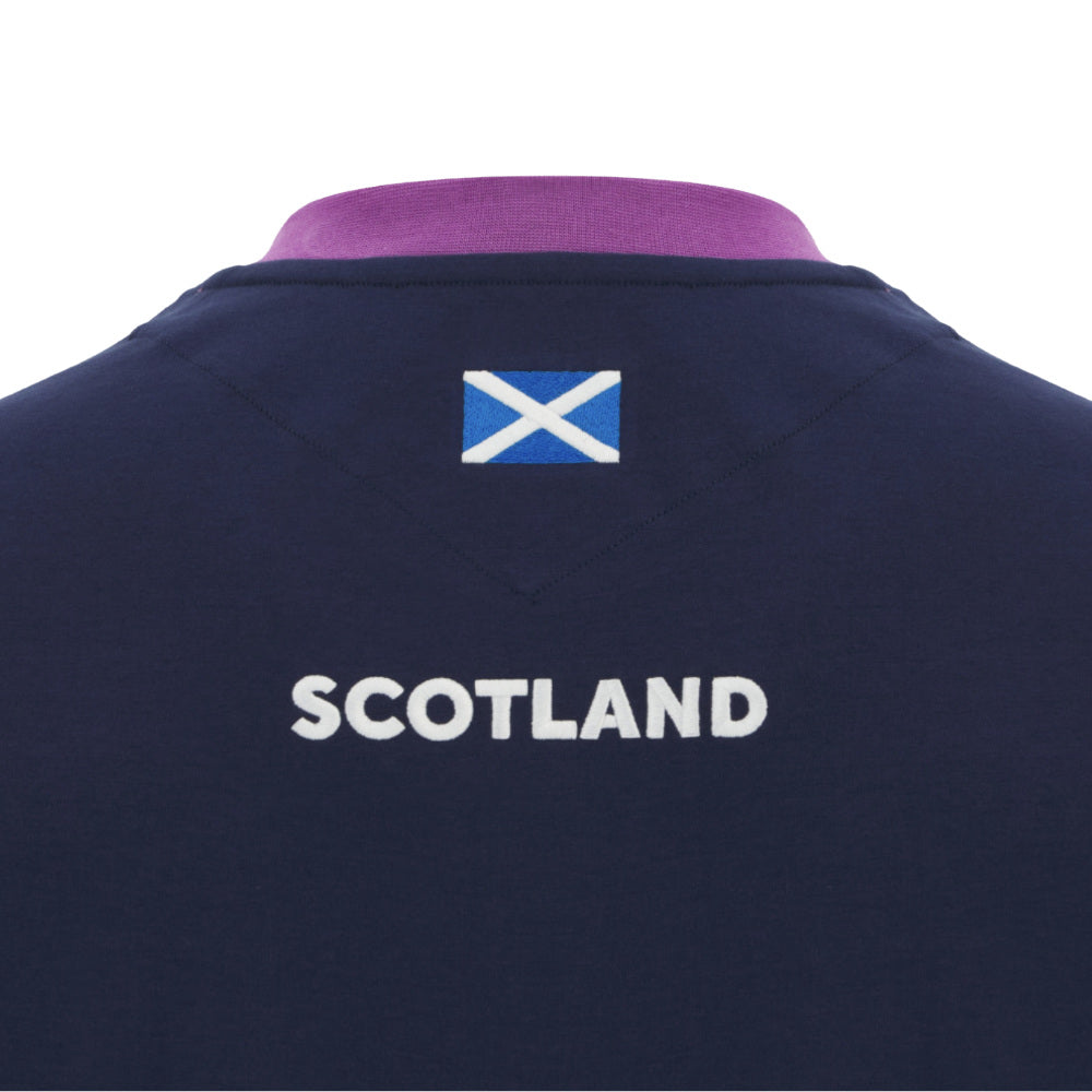 2025-2026 Scotland Rugby Ath Cotton Tee (Navy) Product - T-Shirt Macron