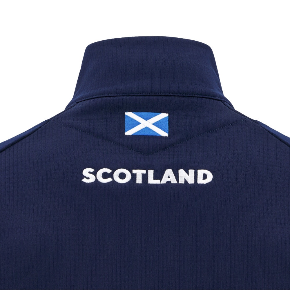 2025-2026 Scotland Rugby Travel Full Zip 3D Hoody (Navy) Product - Hoodies Macron