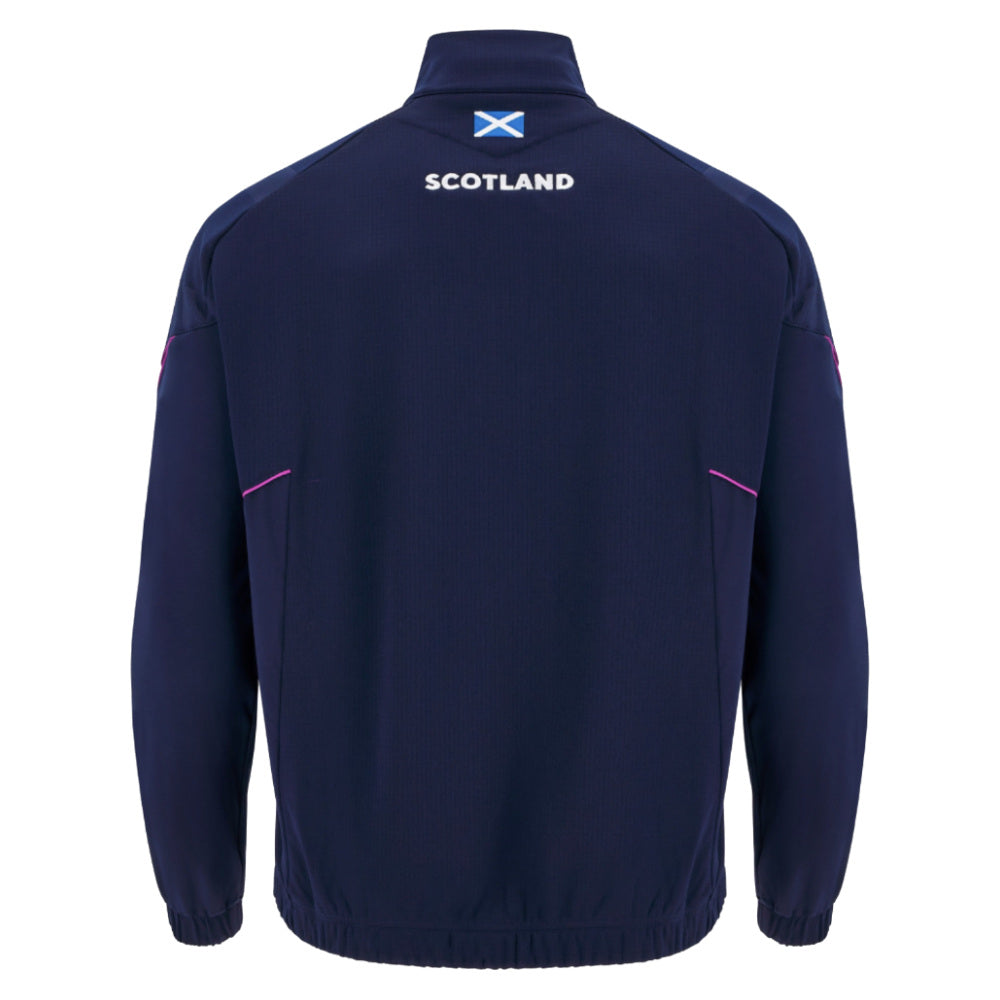 2025-2026 Scotland Rugby Travel Full Zip 3D Hoody (Navy) Product - Hoodies Macron