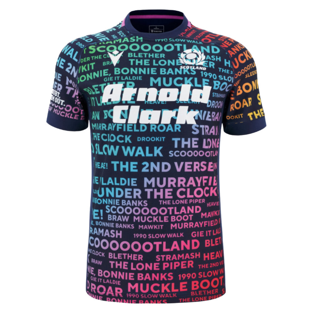 2025-2026 Scotland Rugby Training Jersey (Rainbow) Product - Training Shirts Macron