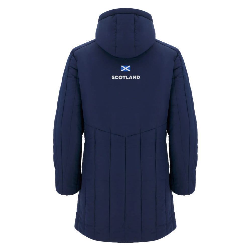 2025-2026 Scotland Rugby Parka Padded Jacket (Navy) Product - Jackets Macron