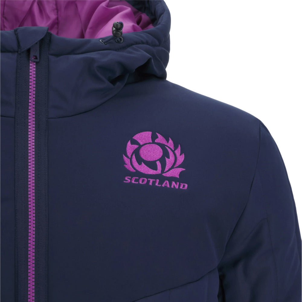 2025-2026 Scotland Rugby Parka Padded Jacket (Navy) Product - Jackets Macron