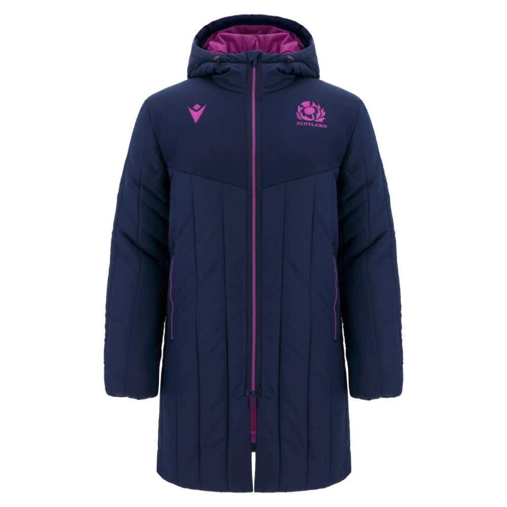 2025-2026 Scotland Rugby Parka Padded Jacket (Navy) Product - Jackets Macron