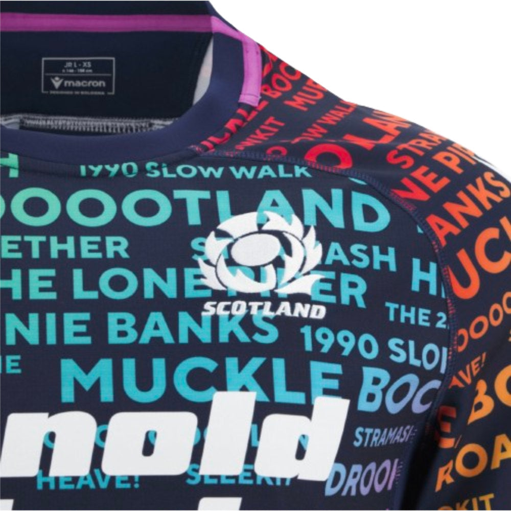 2025-2026 Scotland Rugby Training Jersey (Rainbow) - Kids Product - Training Shirts Macron