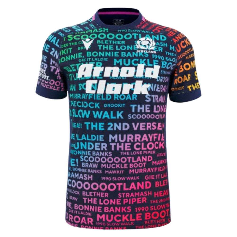 2025-2026 Scotland Rugby Training Jersey (Rainbow) - Kids Product - Training Shirts Macron