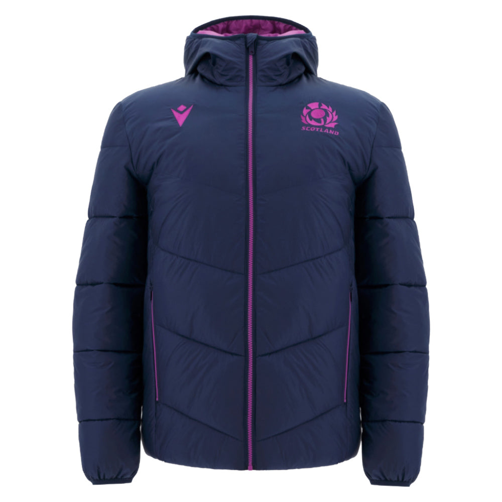 2025-2026 Scotland Rugby Bomber Jacket (Navy) Product - Jackets Macron
