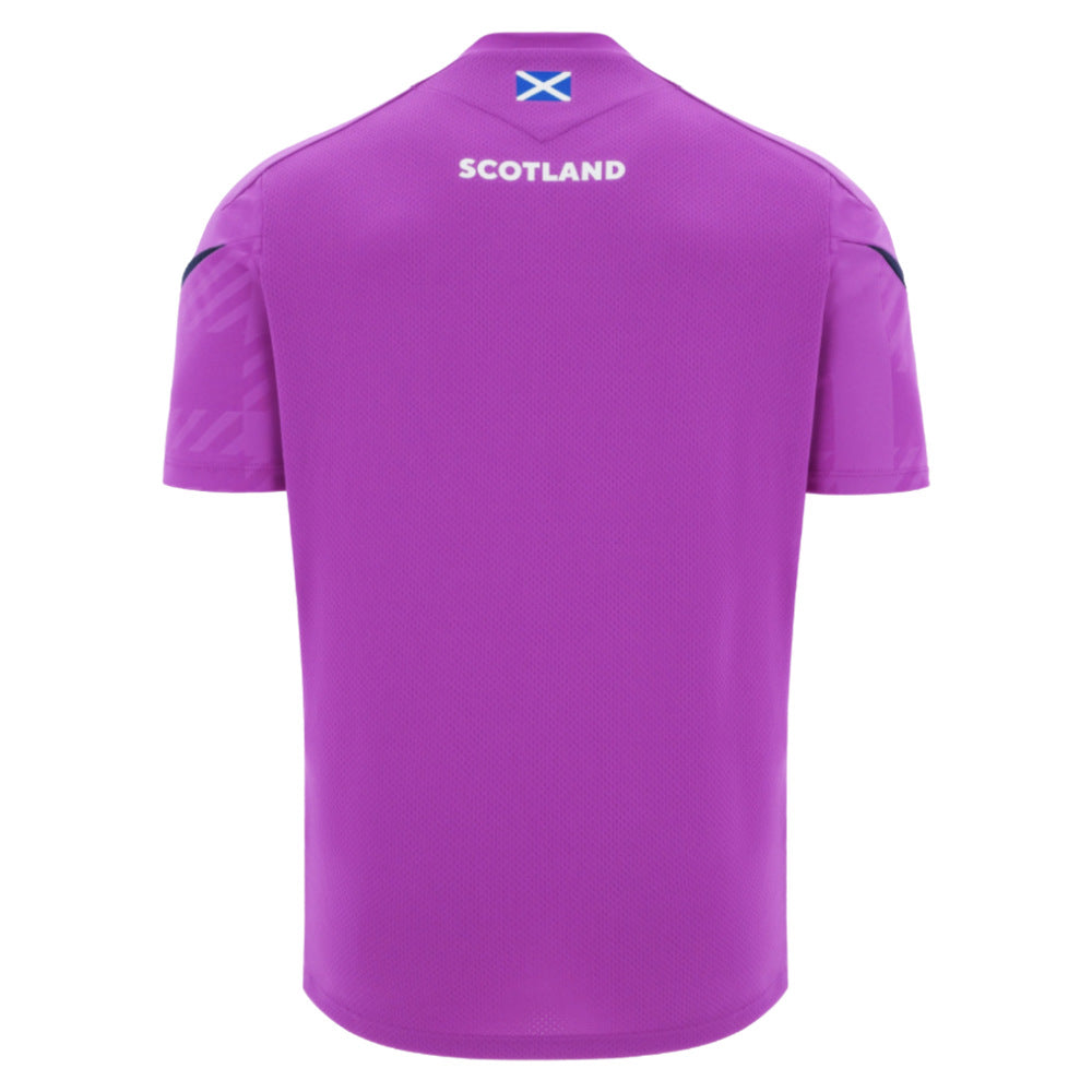 2025-2026 Scotland Rugby Training Poly Shirt (Purple) - Kids (Your Name) Product - Hero Shirts Macron