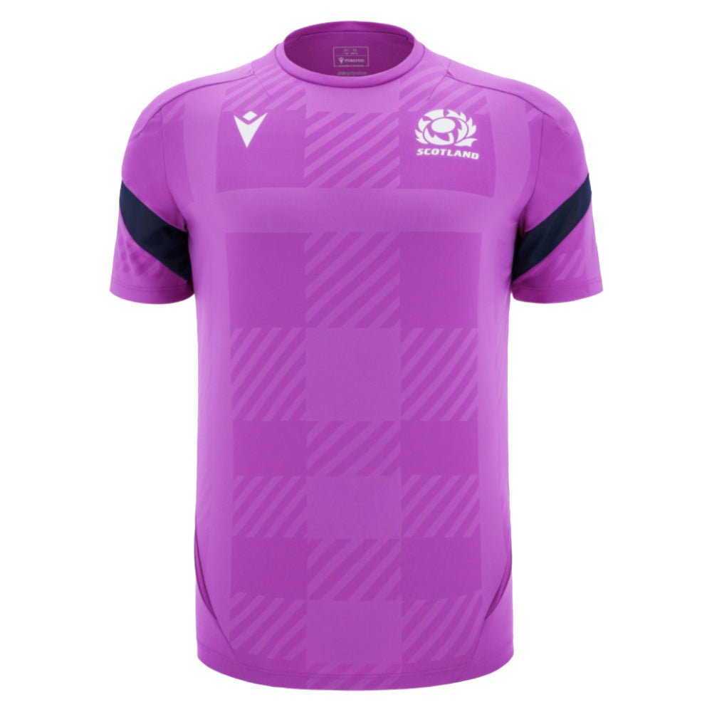 2025-2026 Scotland Rugby Training Poly Shirt (Purple) - Kids (Your Name) Product - Hero Shirts Macron