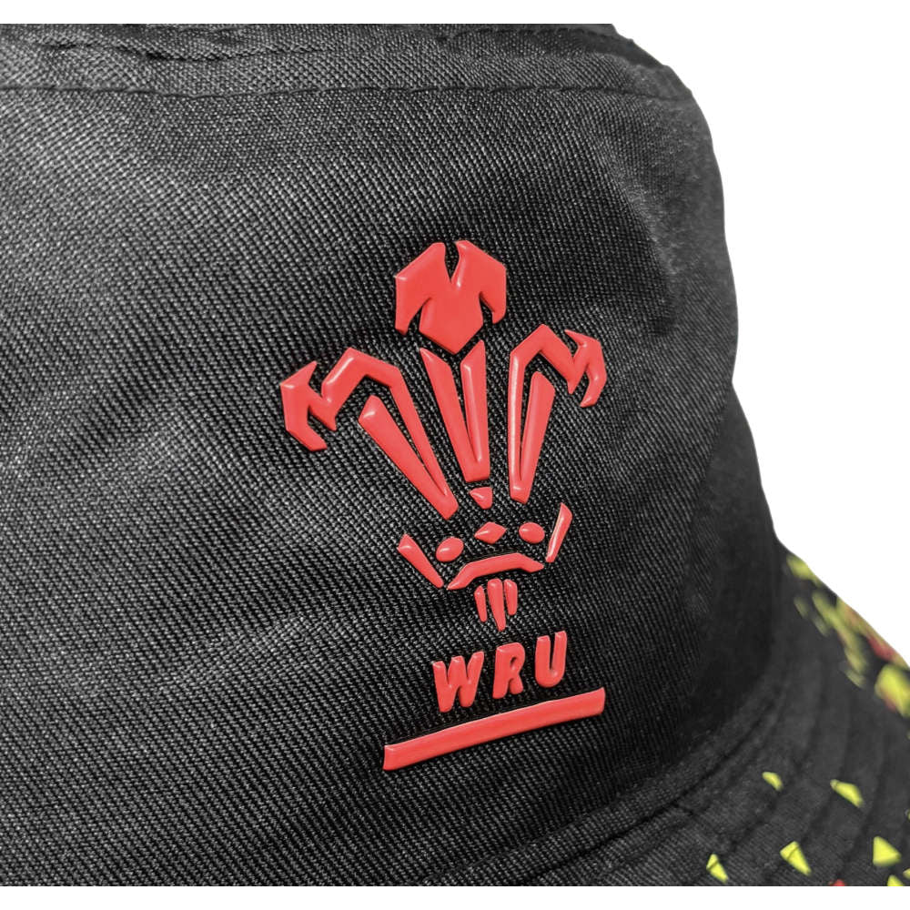 2025-2026 Wales WRU Custom Bucket Hat (Black) Product - Headwear Macron