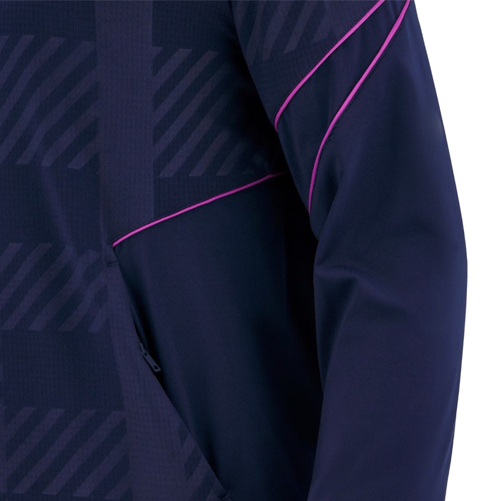 2025-2026 Scotland Rugby Travel Full Zip Hoody (Navy) - Kids Product - Hoodies Macron