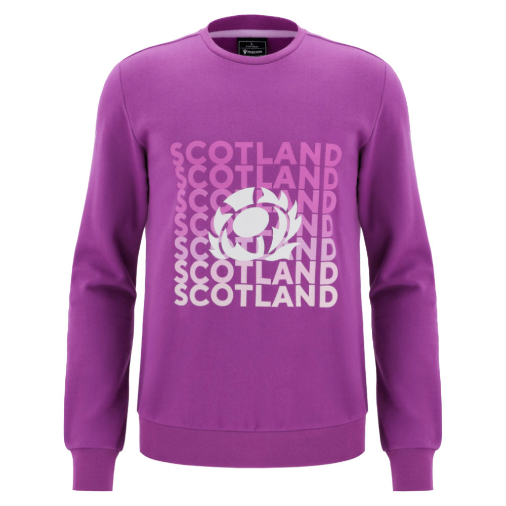 2025-2026 Scotland Rugby Leisure Sweatshirt (Purple) Product - Sweat Tops Macron
