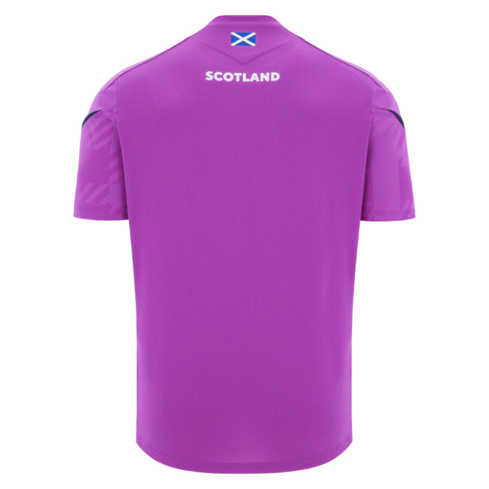 2025-2026 Scotland Rugby Training Poly Shirt (Purple) (Your Name) Product - Hero Shirts Macron