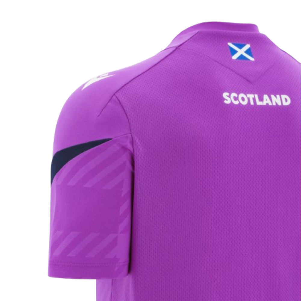 2025-2026 Scotland Rugby Training Poly Shirt (Purple) Product - Training Shirts Macron