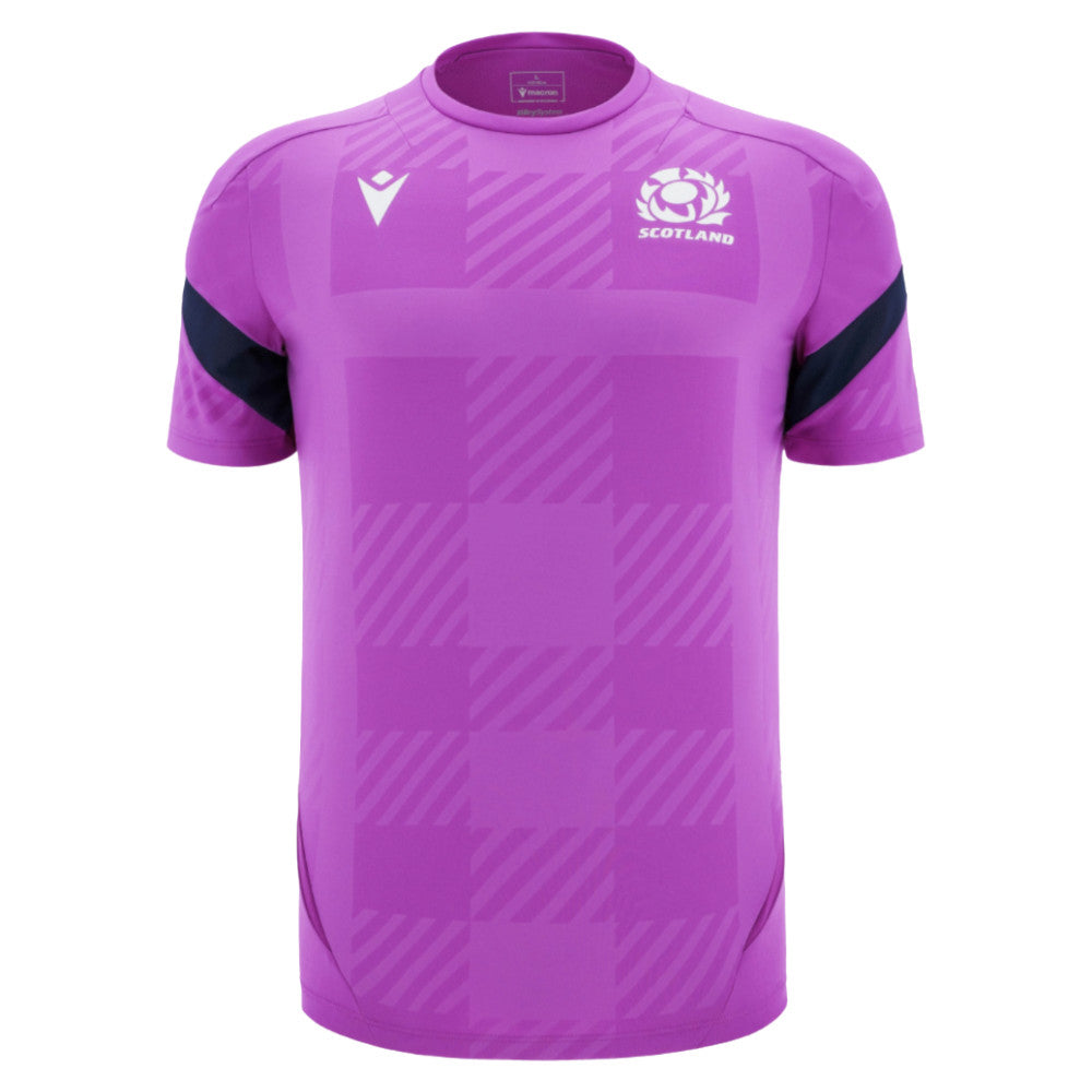 2025-2026 Scotland Rugby Training Poly Shirt (Purple) Product - Training Shirts Macron