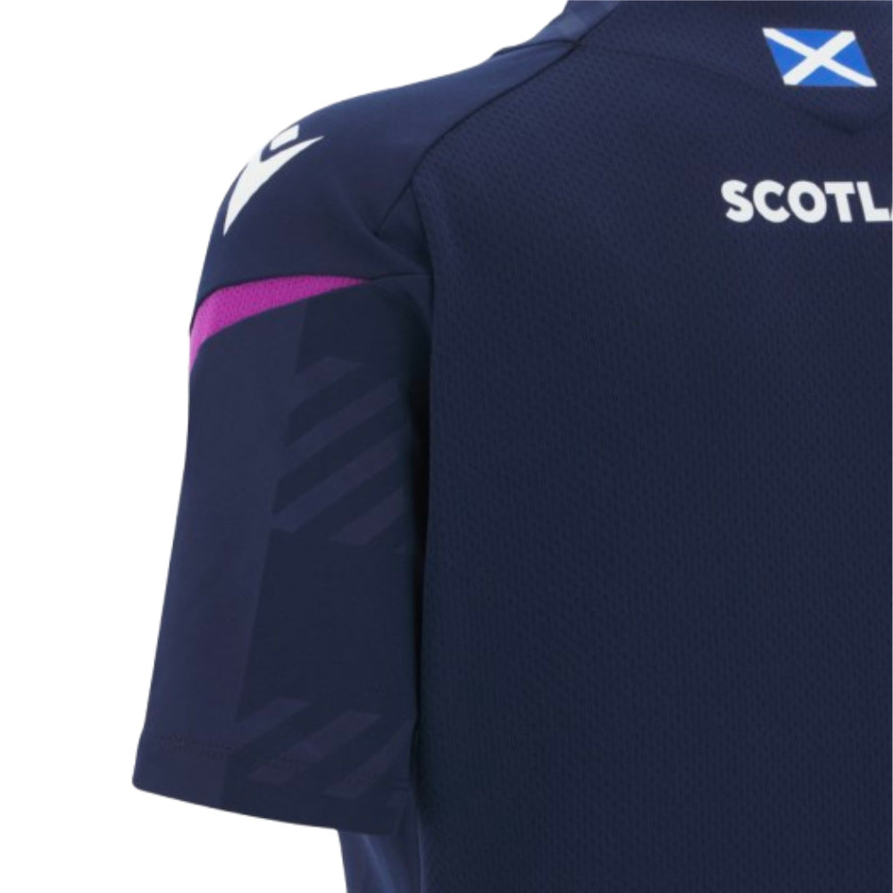 2025-2026 Scotland Rugby Training Shirt (Navy) - Womens Product - Training Shirts Macron