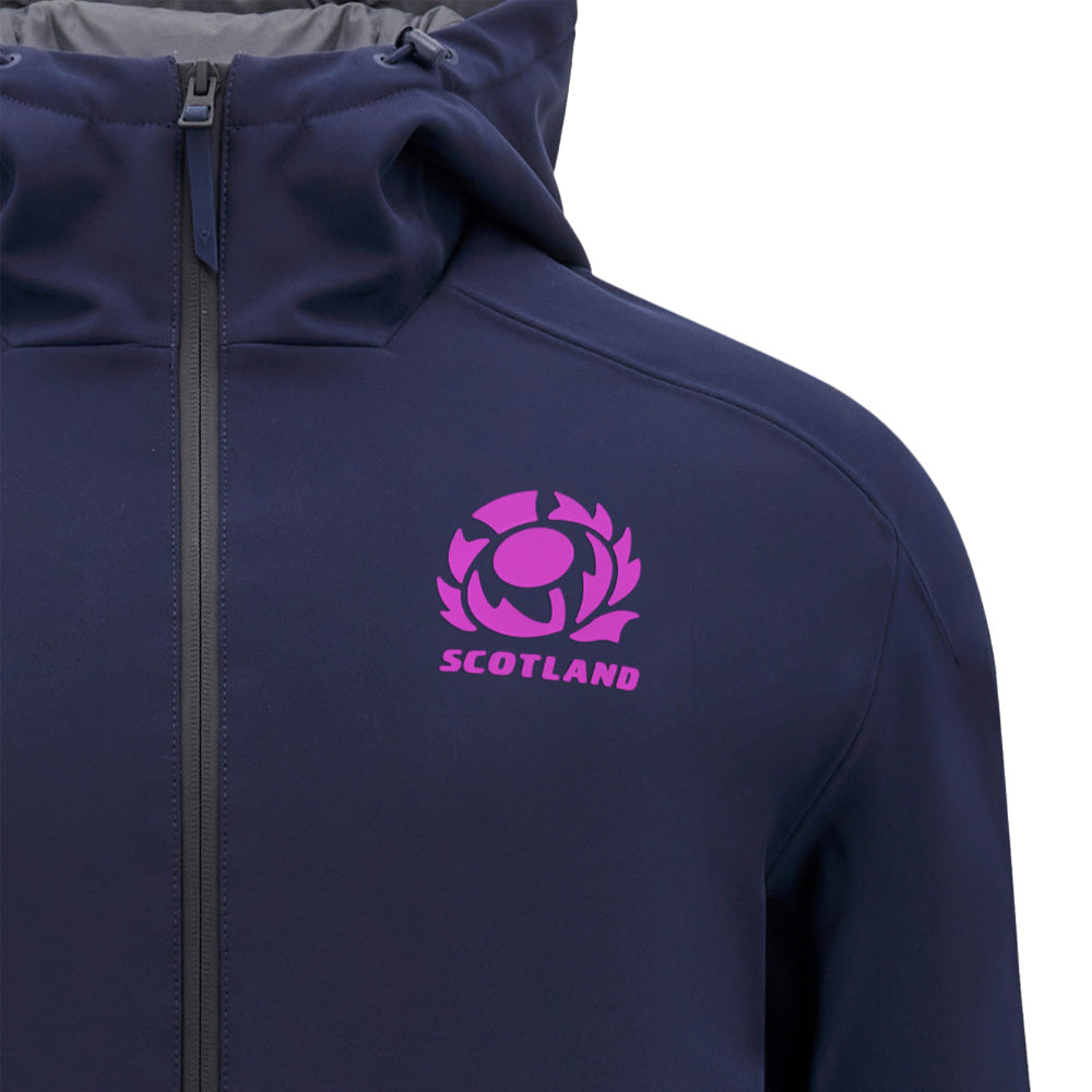 2025-2026 Scotland Rugby Ath Elite Highlands Jacket (Navy) Product - Jackets Macron