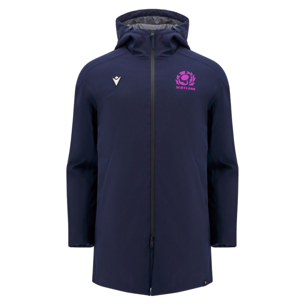 2025-2026 Scotland Rugby Ath Elite Highlands Jacket (Navy) Product - Jackets Macron