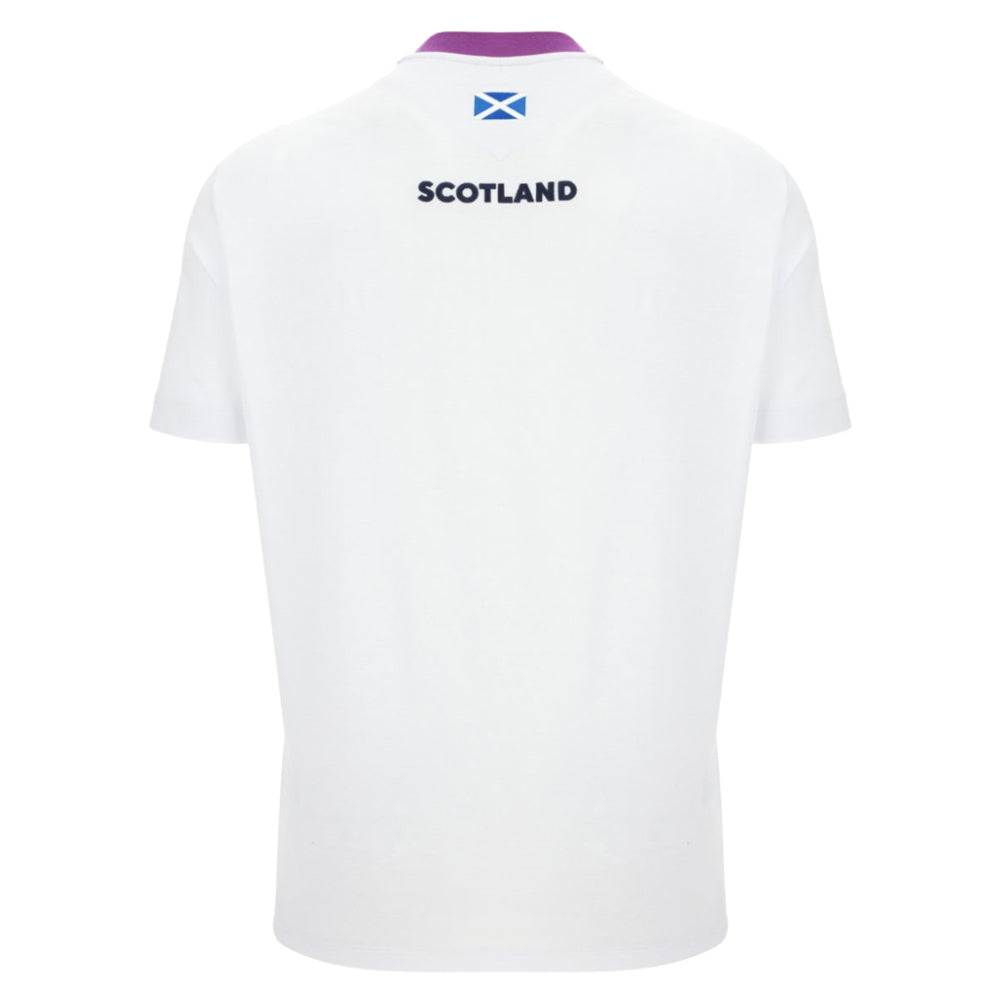 2025-2026 Scotland Rugby Ath Cotton Tee (White) Product - T-Shirt Macron