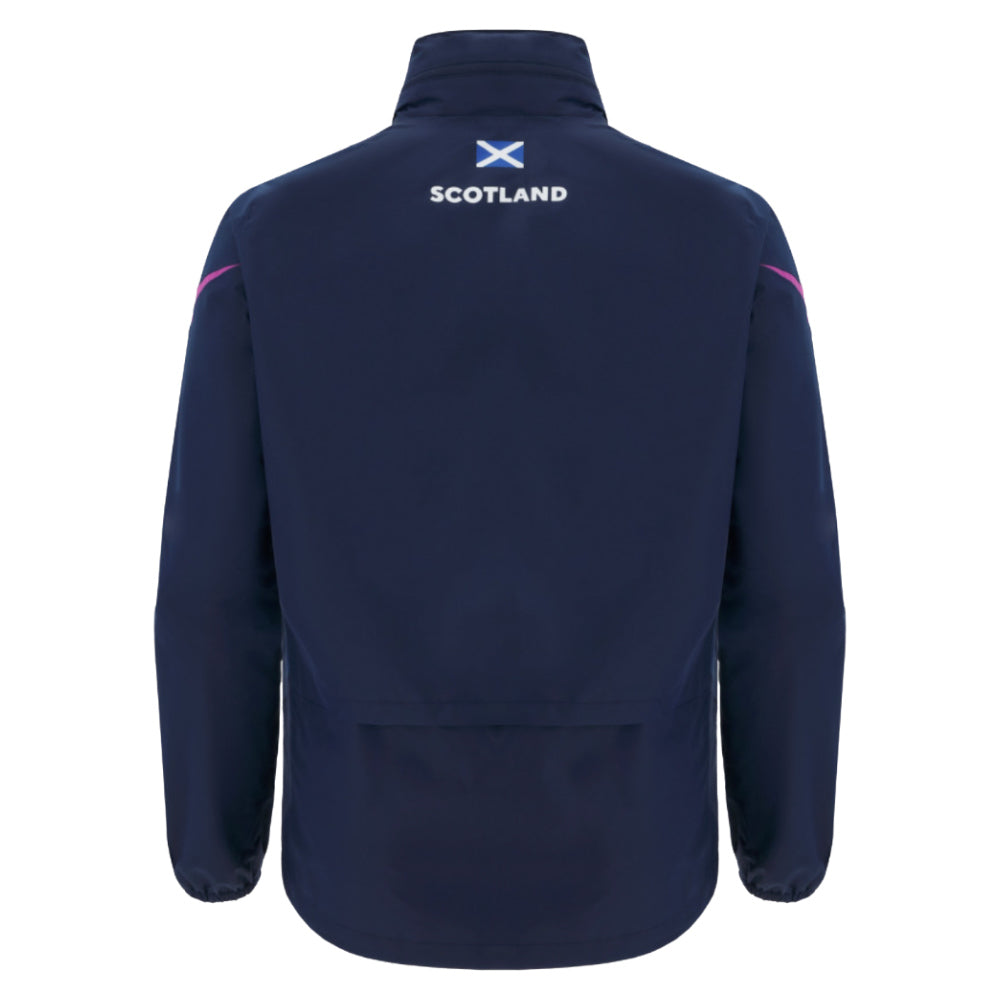 2025-2026 Scotland Rugby Rain Jacket (Navy) - Kids Product - Jackets Macron