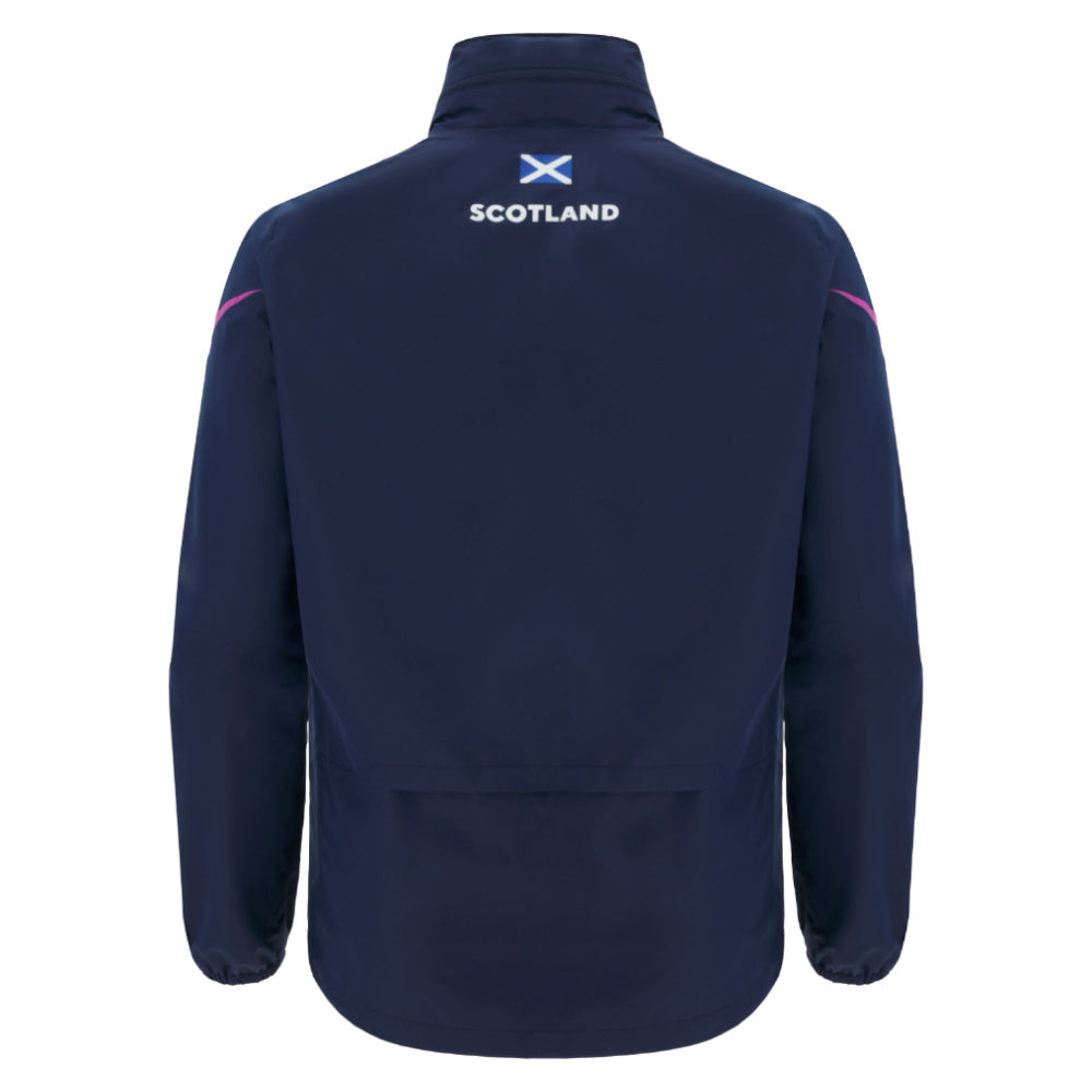 2025-2026 Scotland Rugby Training Rainjacket (Navy) Product - Jackets Macron