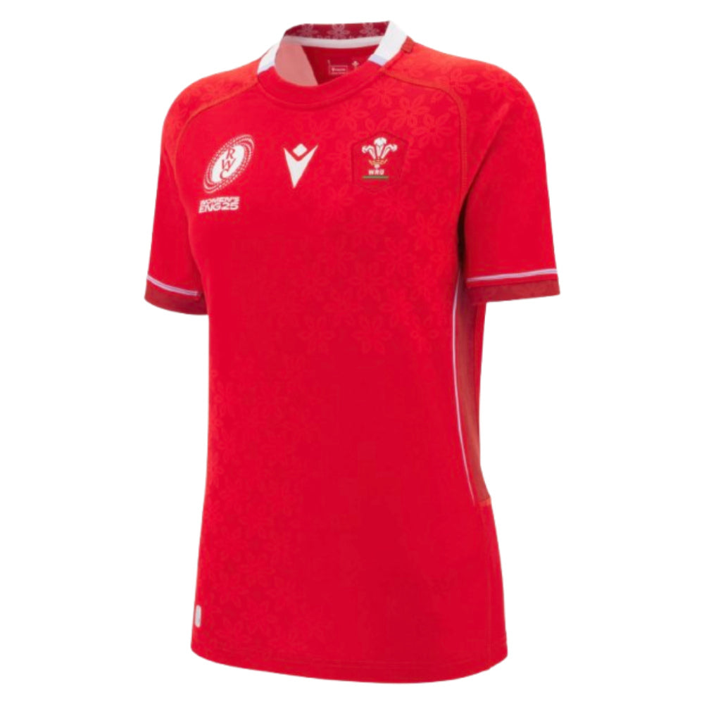2025-2026 Wales WRU Home WRWC Rugby Shirt (Womens) Product - Football Shirts Macron