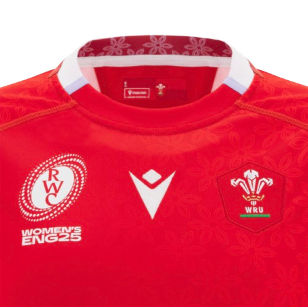2025-2026 Wales WRU Home WRWC Replica Rugby Shirt (Kids) Product - Football Shirts Macron