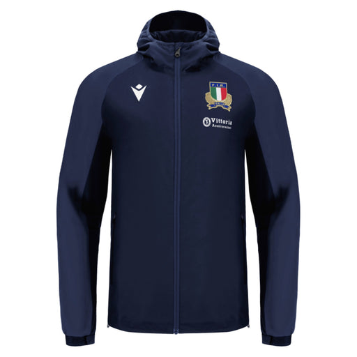 2025-2026 Italy FIR Rugby Rain Jacket (Navy) Product - Jackets Macron