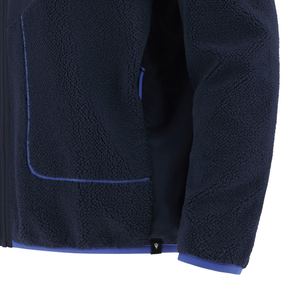 2025-2026 Italy FIR Rugby Ath Teddy Jacket (Navy) Product - Jackets Macron