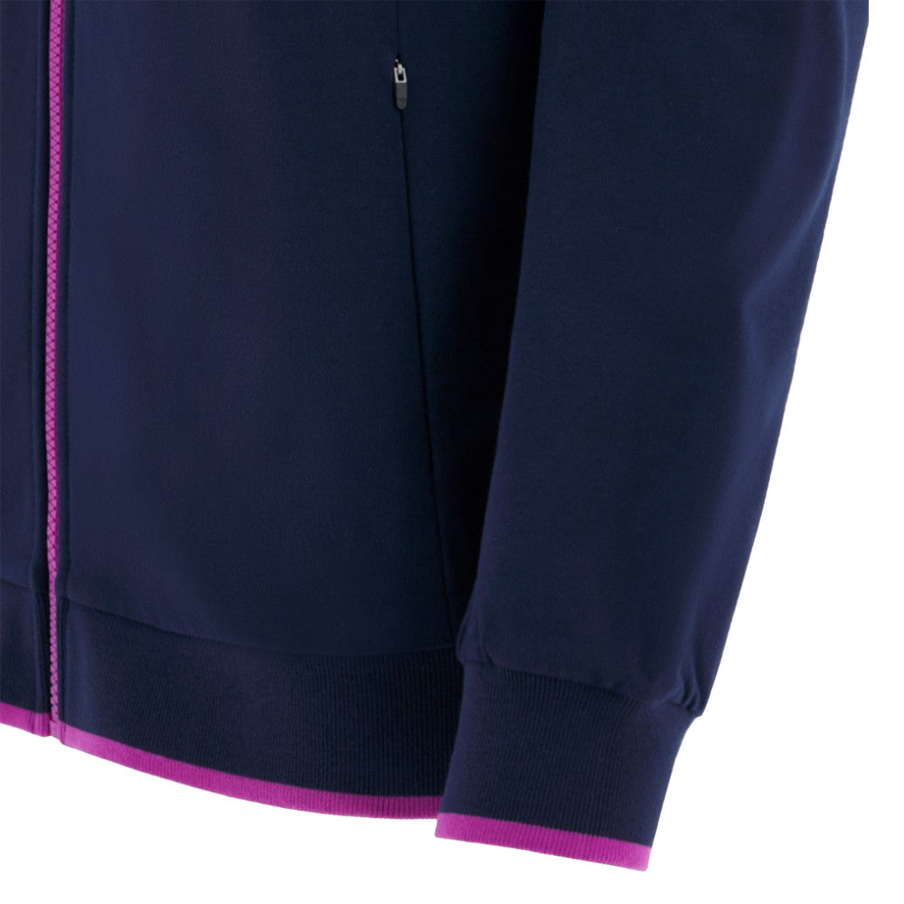 2025-2026 Scotland Rugby Travel Full Zip Hoody (Navy) - Womens Product - Hoodies Macron