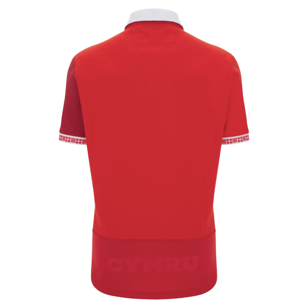 2025-2026 Wales WRU Home Cotton Rugby Shirt Product - Football Shirts Macron