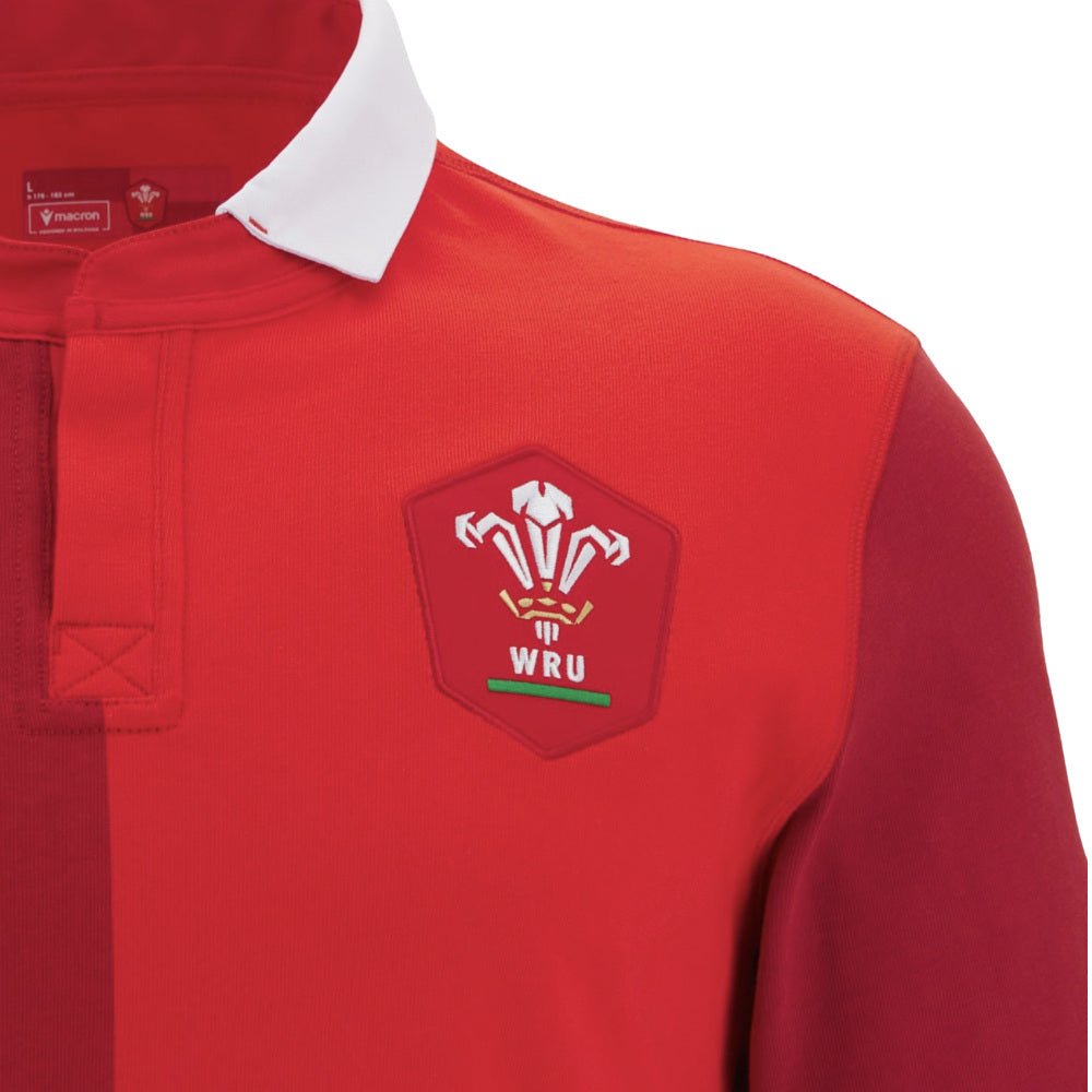 2025-2026 Wales WRU Home Cotton Rugby Shirt Product - Football Shirts Macron