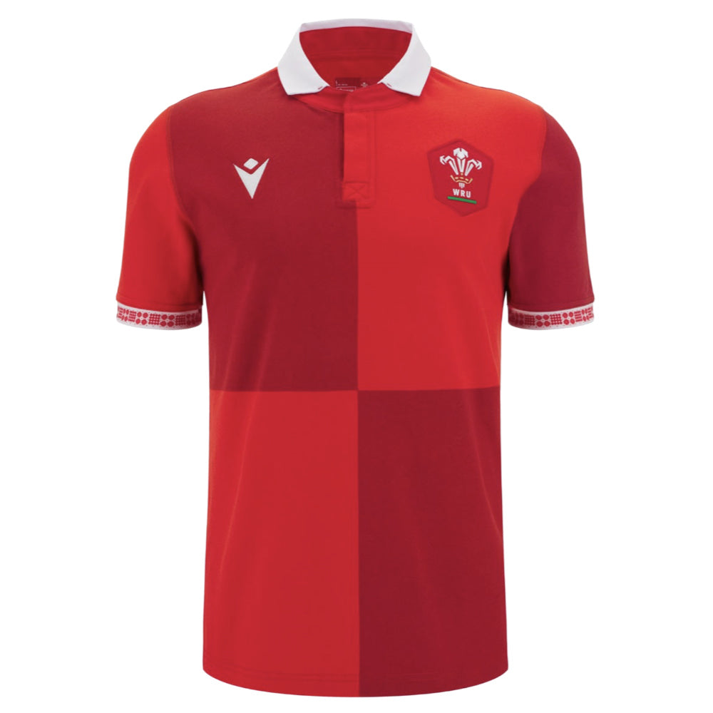2025-2026 Wales WRU Home Cotton Rugby Shirt Product - Football Shirts Macron